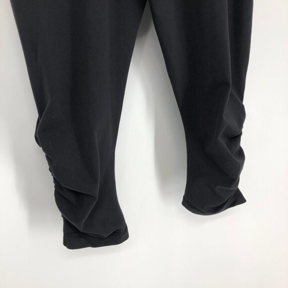 Lululemon Sunset Salutation Cropped leggings loose fit  ruched pockets Black 4 - Picture 12 of 16